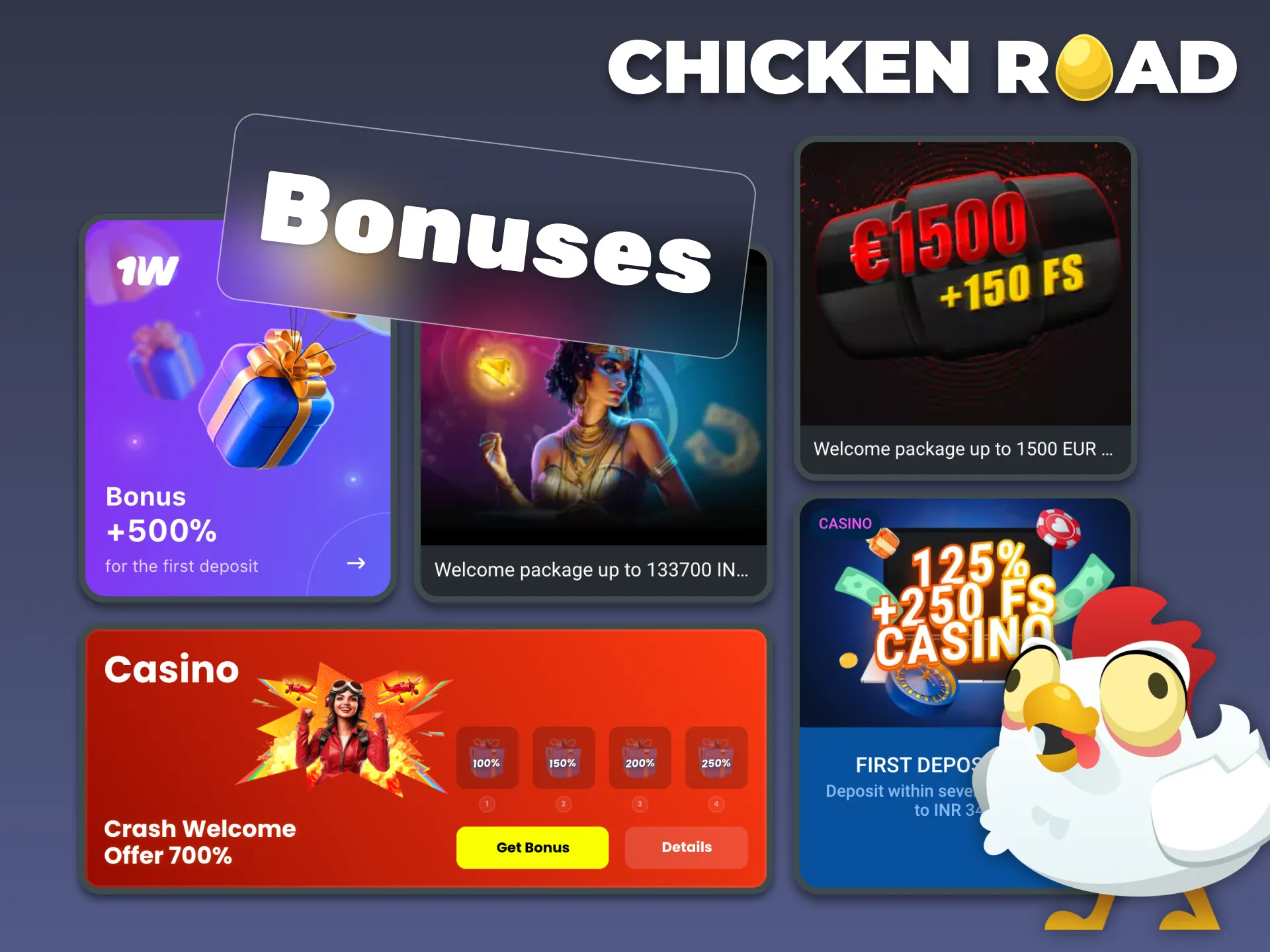 Many online casinos provide welcome bonuses once your Chicken Road account is created.
