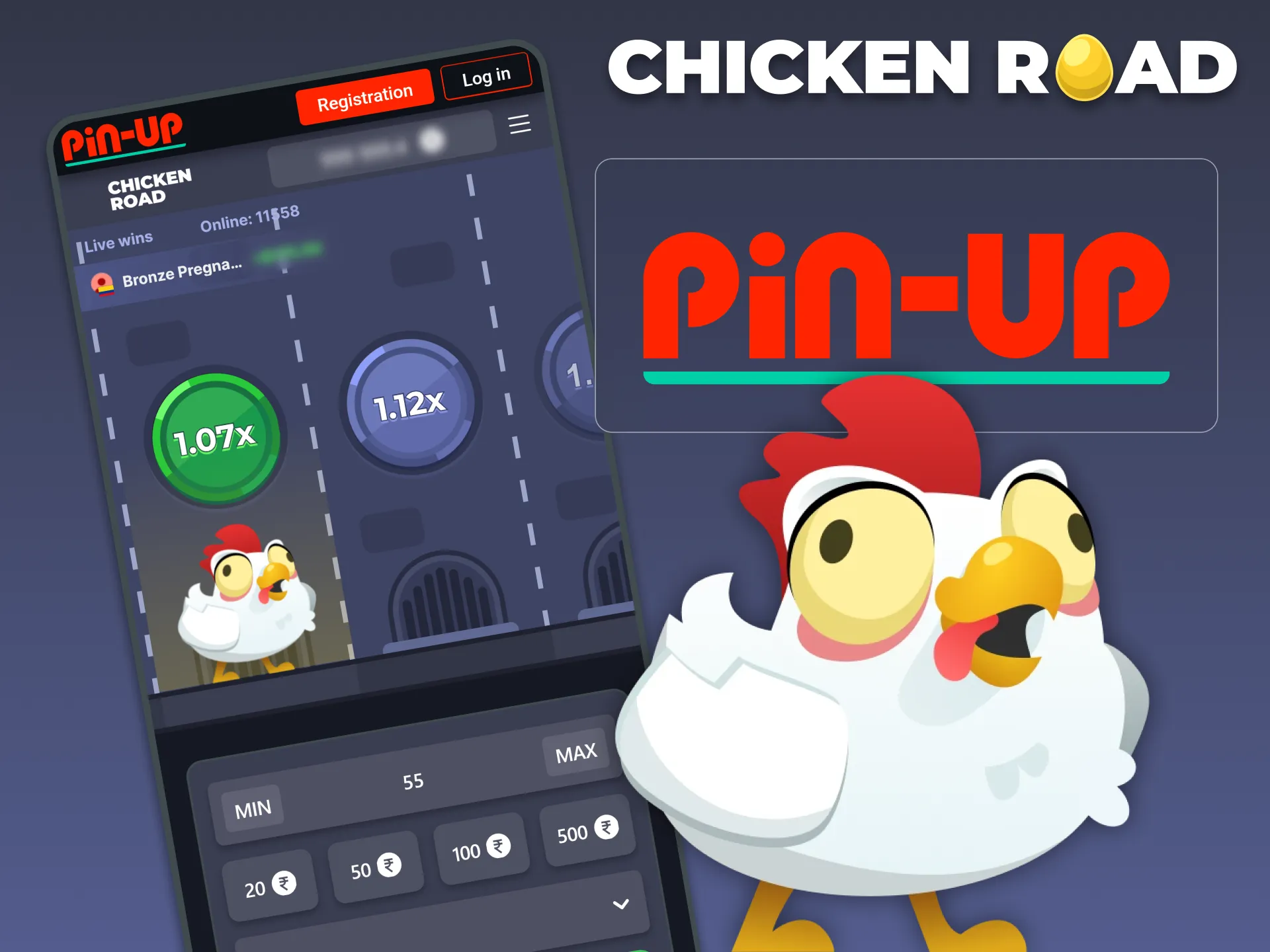 Try your luck with Chicken Road on Pin-Up Casino.