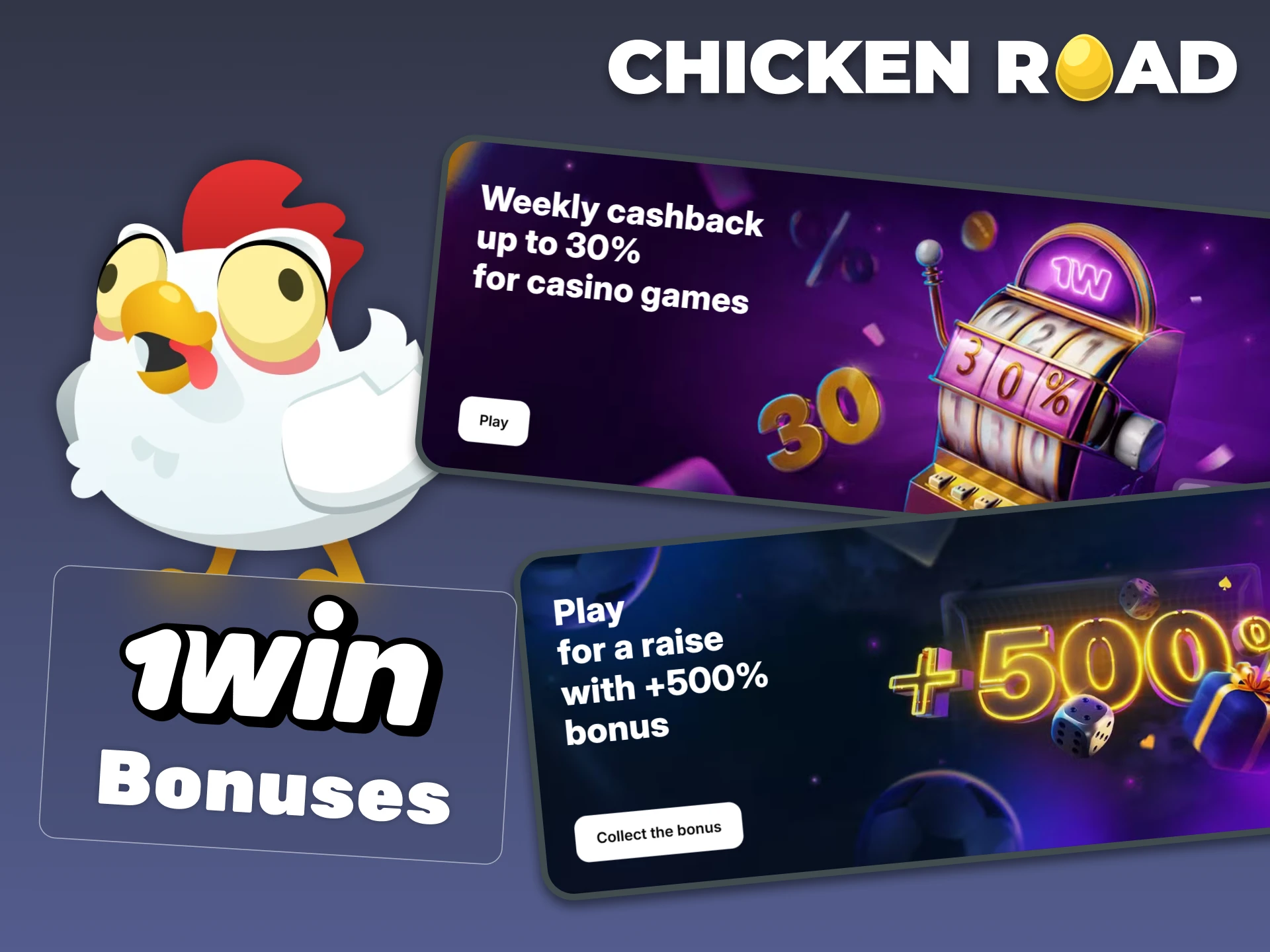 Enjoy special bonuses from 1Win for playing Chicken Road.