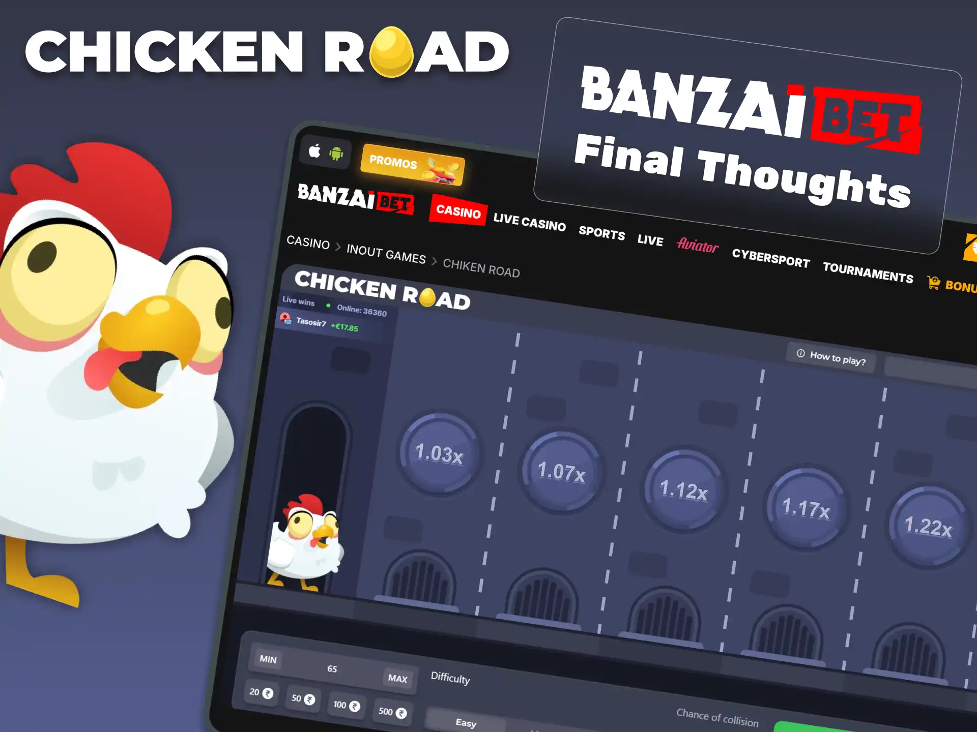 Enjoy secure gaming on BanzaiBet with encrypted payments, fair play, and Chicken Road betting.