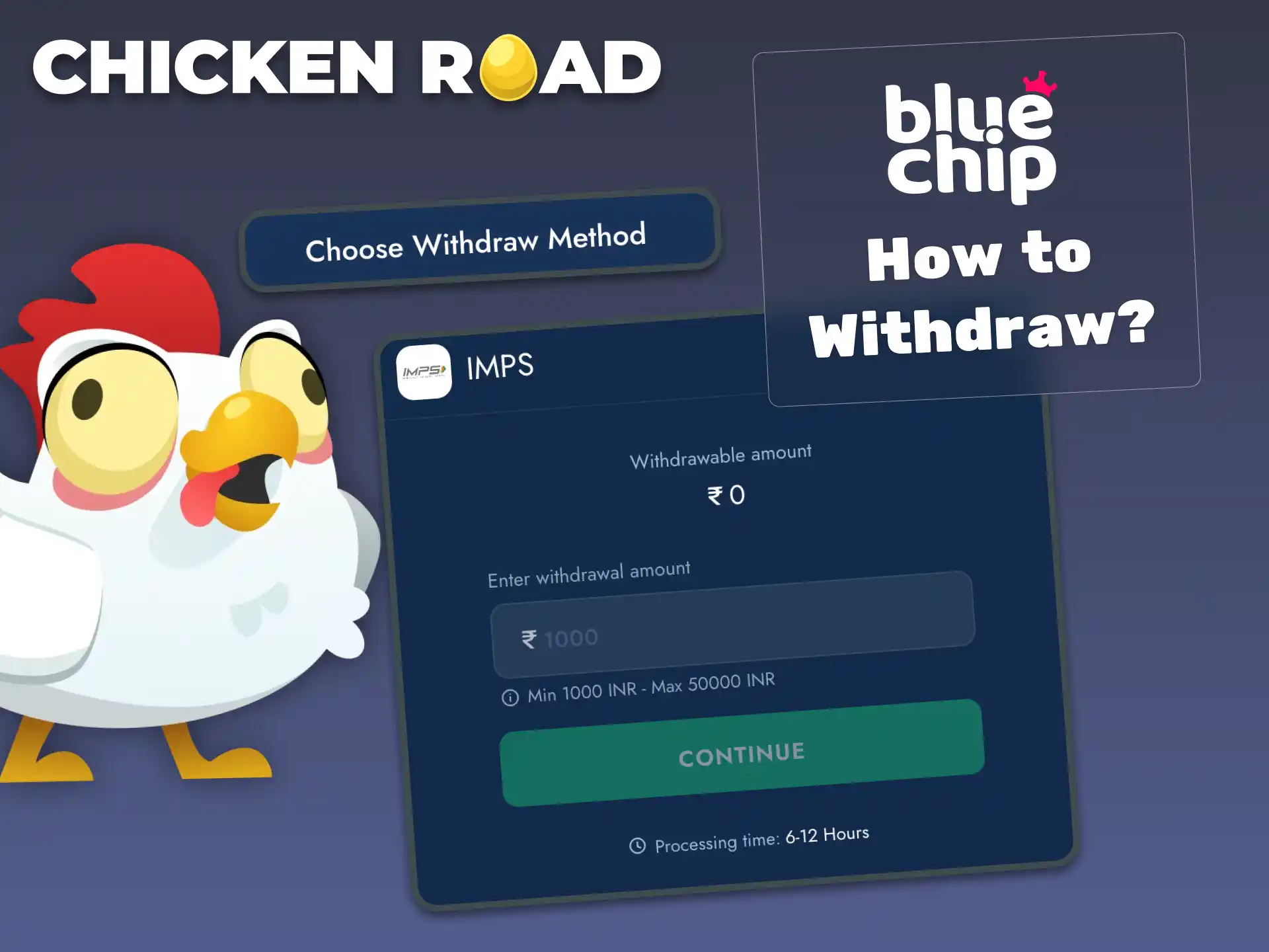 Secure withdrawal of Chicken Road rewards at Bluechip.