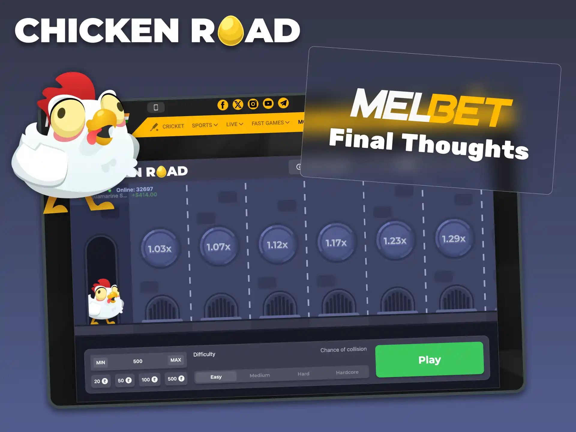 Melbet combines game variety, fast payouts, and mobile compatibility for a smooth Chicken Road experience.