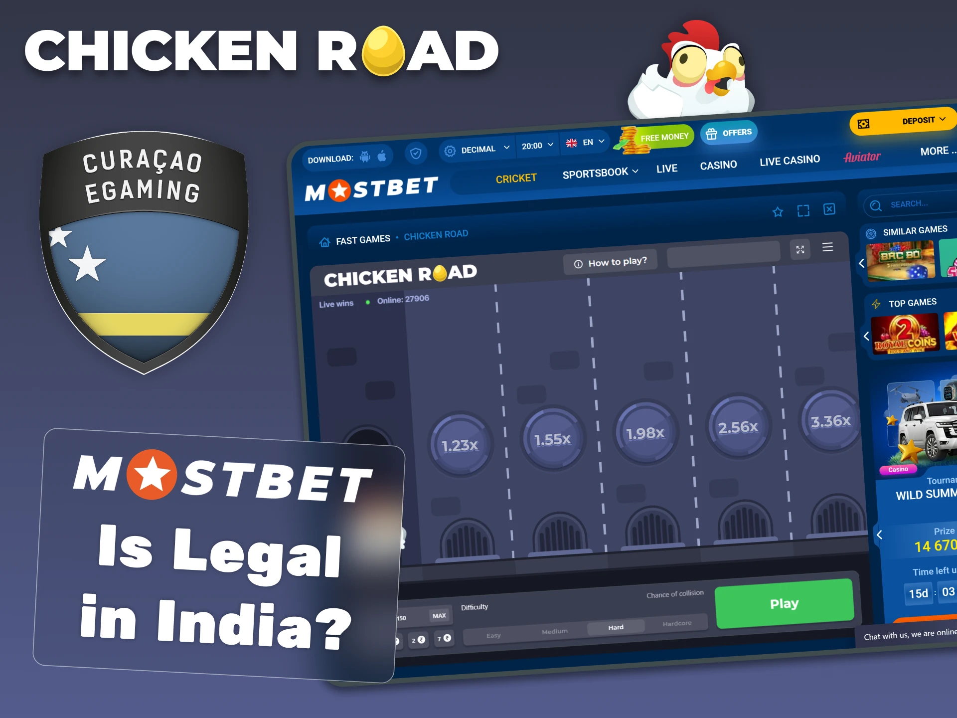 Enjoy Chicken Road with the legal platform Mostbet.