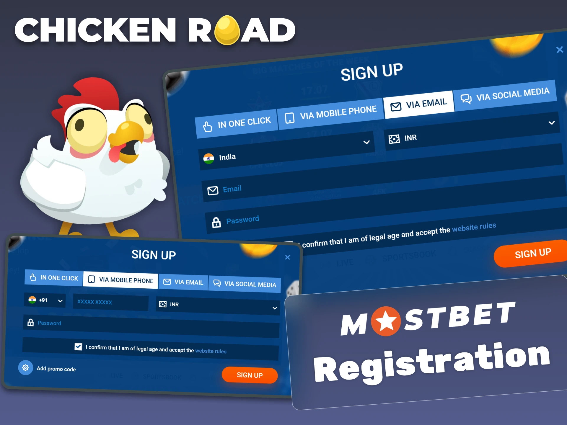 Mostbet offers a variety of registration methods.