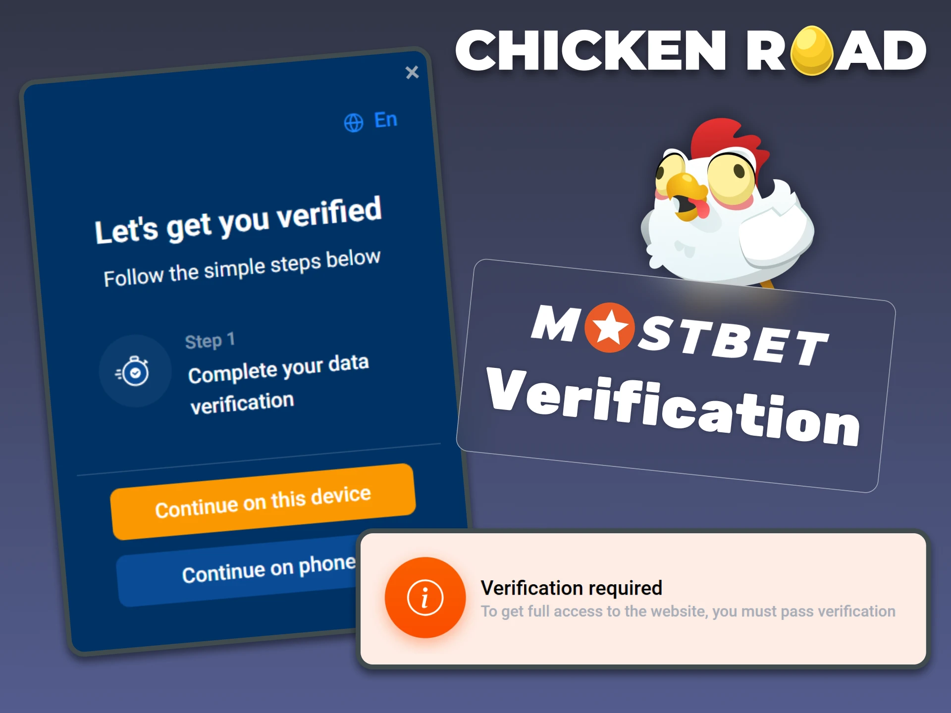 To play Chicken Road, verify your Mostbet account.