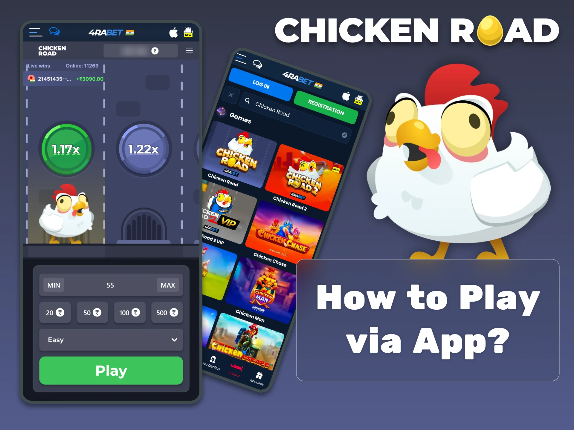 Learn how to play Chicken Road on your mobile app.