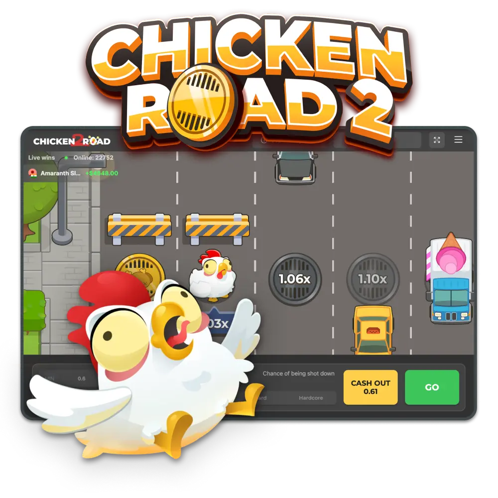Play Chicken Road 2 now and guide the chicken across the road to win big prizes.