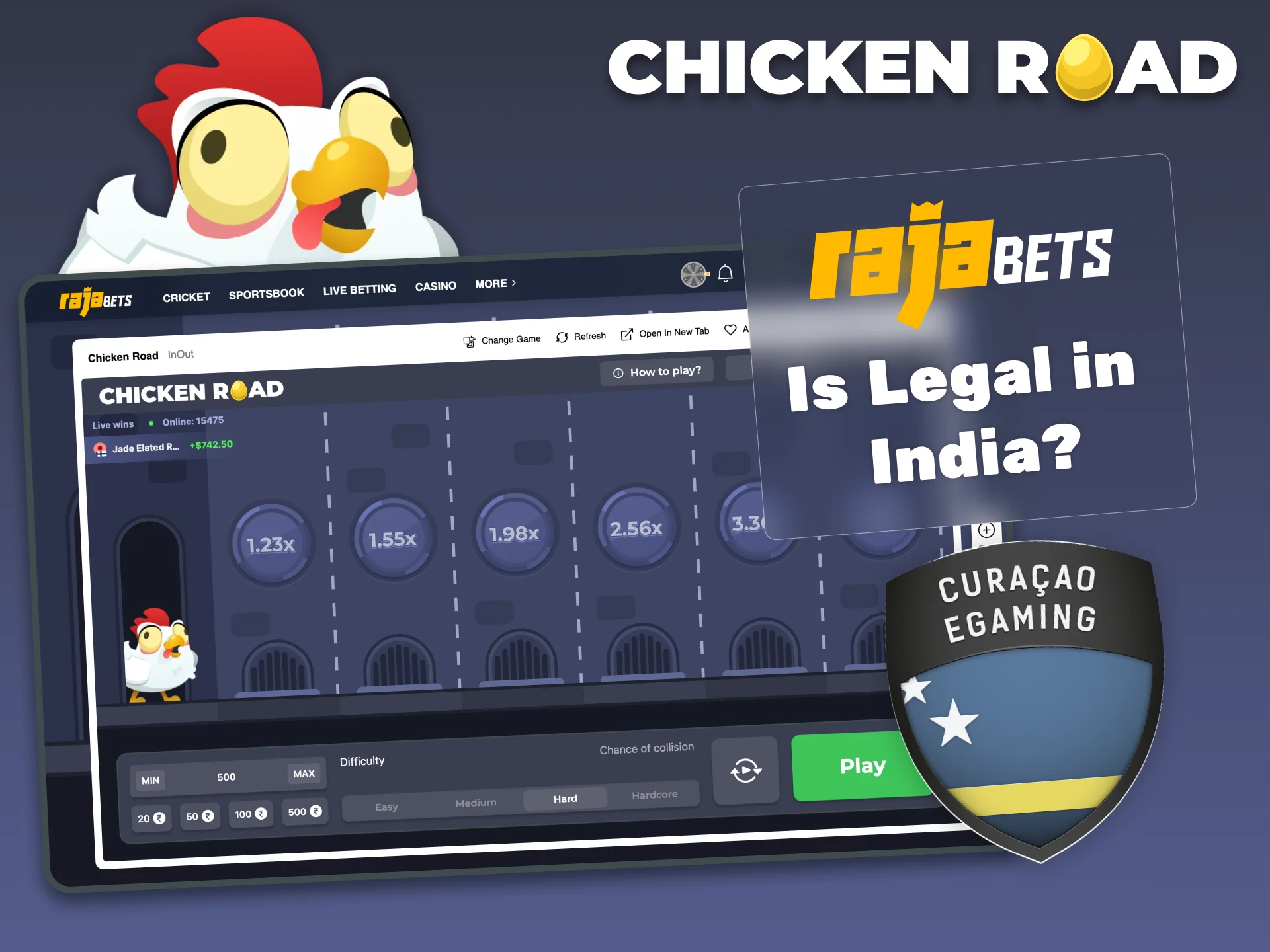 Choose RajaBets for Chicken Road, play legally and protect your funds.