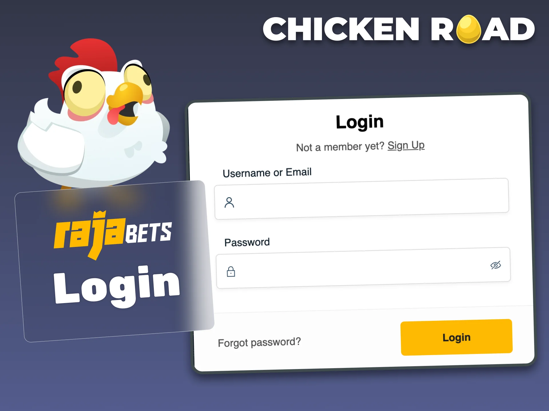 Log in to RajaBets and play Chicken Road anytime.