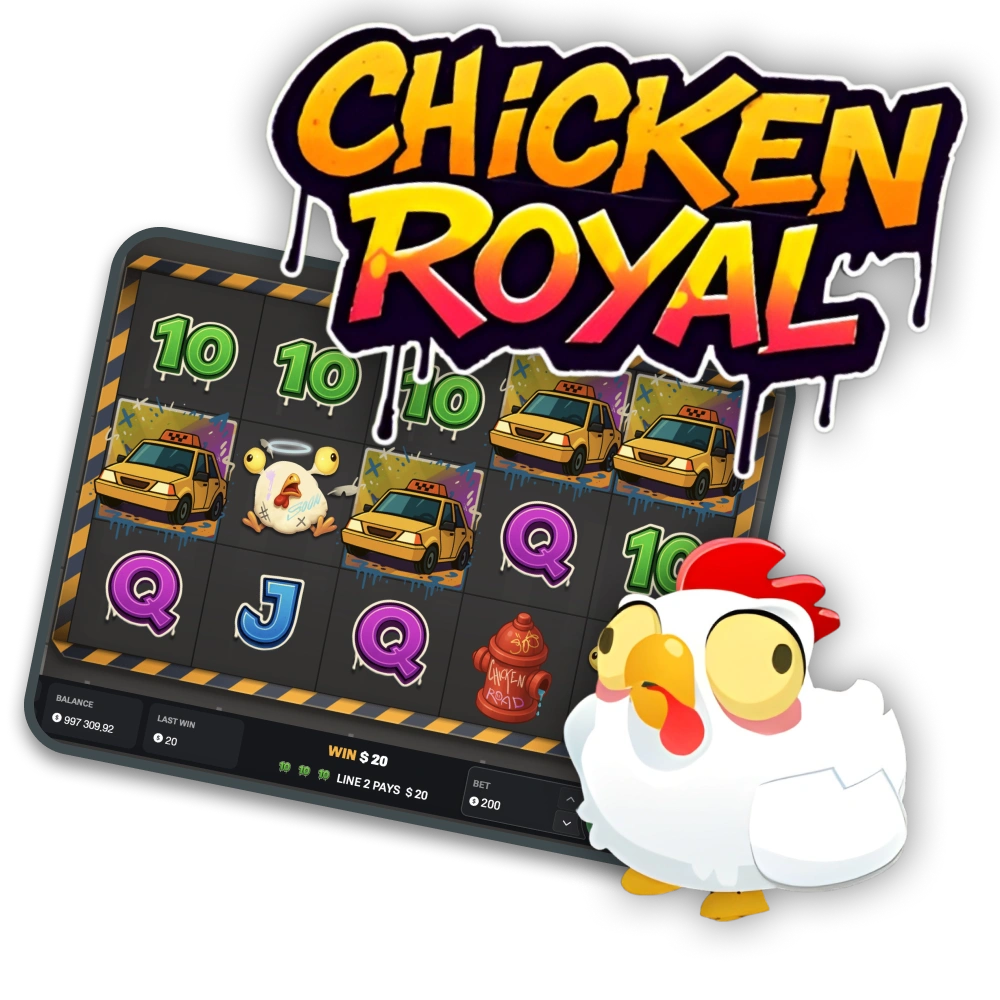 Start your gaming adventure by loading the Chicken Royal.